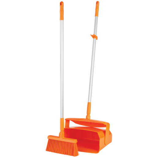 Lobby Dustpan w/Broom, 14.6"