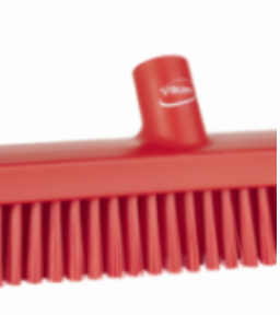 Heavy-Duty Push Broom, 24.4", Soft/stiff