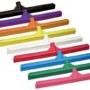 A group of different colored plastic handles.