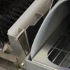 A close up of an oven door