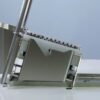 A close up of the side of an open laptop
