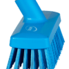 Blue plastic brush with bristles.