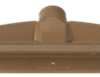 Brown plastic boat shaped toy.