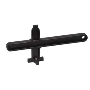 A black plastic wrench is attached to the end of a piece.