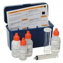 A box of water samples and some bottles