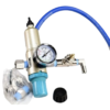 Air pressure regulator with gauge and hose.