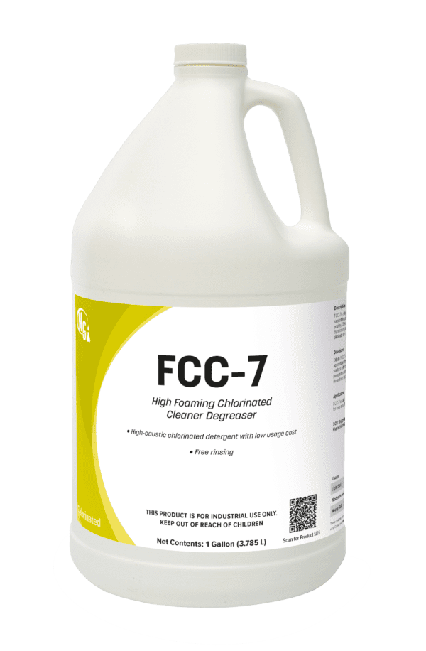 FCC-7, high-foaming chlorinated cleaner degreaser.