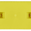 Yellow board with two metal rods.
