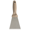 Beige handled putty knife with a metal blade.